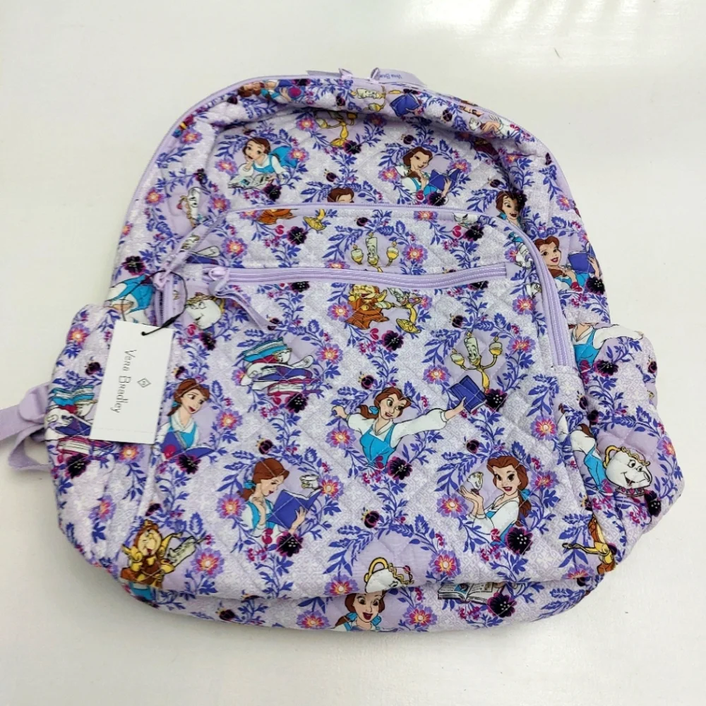 Vera Bradley Disney Belle Floral Campus Backpack NWT